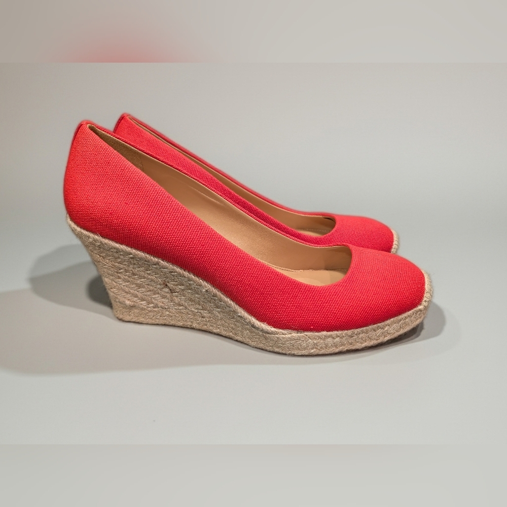 J.Crew Womens' Size 8 Red Espadrille Wedges - Like New